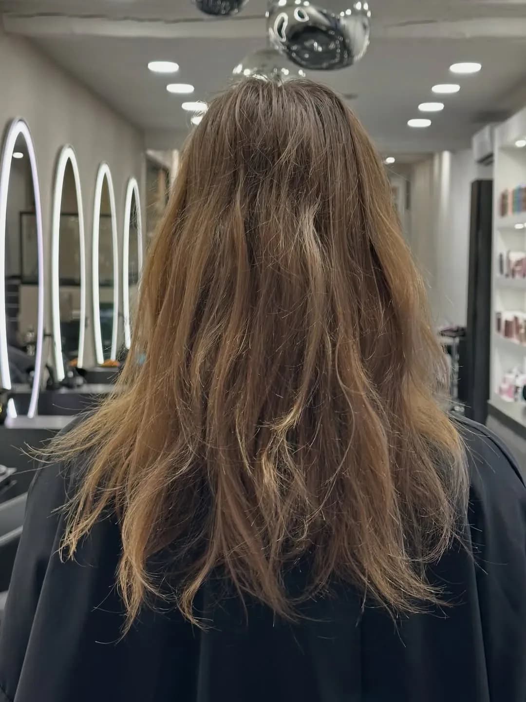 Après balayage signature Jean Bonan — tons miel et caramel